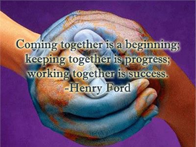 Coming together....Keeping together....Working together...