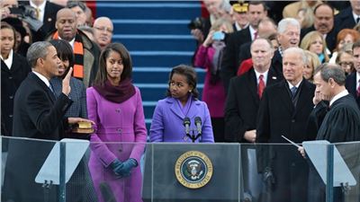 Barack Obama took the Oath of Office