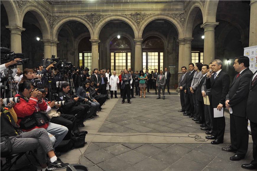 CONFERENCIA DE PRENSA MIGUEL ÁNGEL MANCERA-VOLCÁN