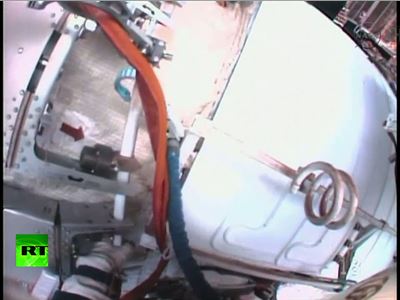 Cosmic video: Russian cosmonauts take record-breaking spacewalk