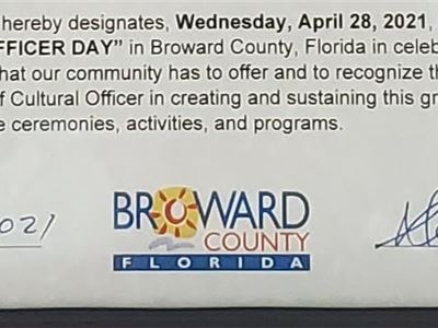 Designation of Chief Cultural officer Day in Broward County.