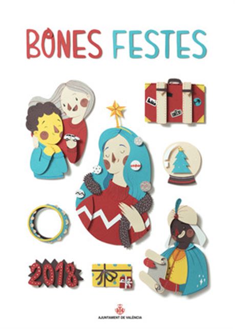 El artista valenciano Jotaká y su cartel de “Bones Festes 2018”   