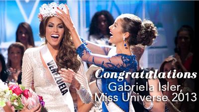 Gabriela Isler, winner of Miss Universe 2013