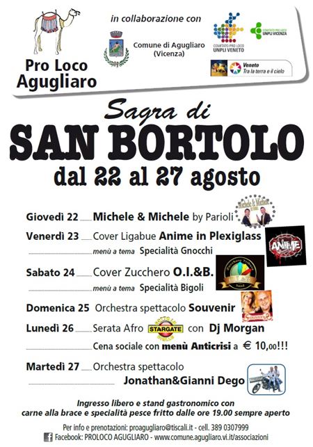 Gnocchi e Bigoli a volonta' alla Sagra di San Bortolo  