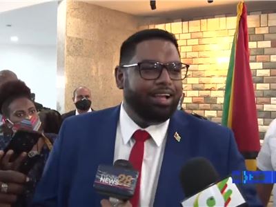 GUYANA: New President Dr Irfaan Ali speaks to Members of Media