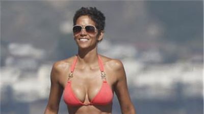 Halle Berry at the beach in Malibu