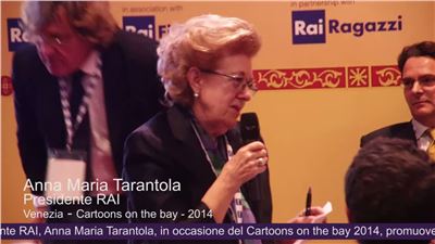 Il presidente RAI Anna Maria Tarantola, promuove il Browser YOYO - Cartoons on the bay - 2014