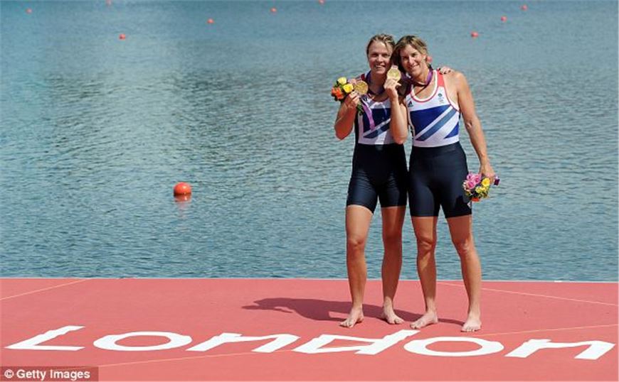 Ladies of the lake: Team GB scores another gold in the double sculls rowing - and yet again it's the women who bring Britain glory