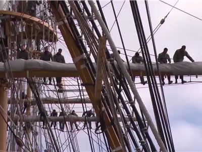 Learn about the Italian language aboard the Amerigo Vespucci.  Italian full sail ahead!