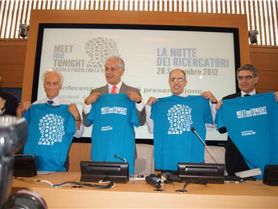 Logo dell’evento “MEETmeTonight” - la Notte dei Ricercatori 