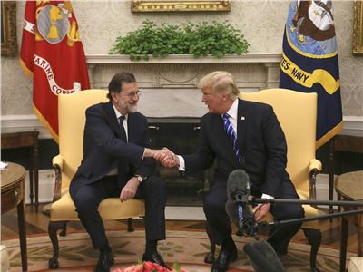 Mariano Rajoy y Donald Trump se encuentran  en la Casa Blanca 
