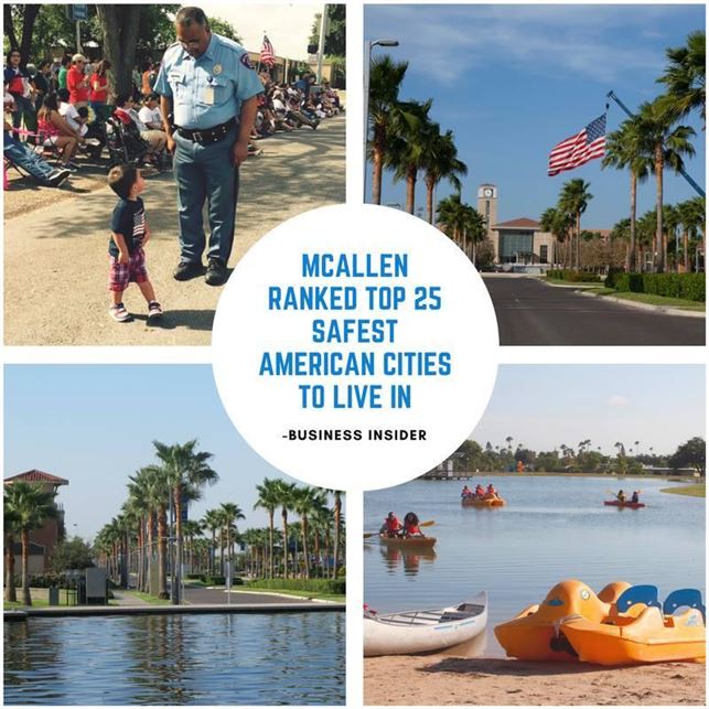 MCAllen ranked Top 25 Safest American Cities To Live in