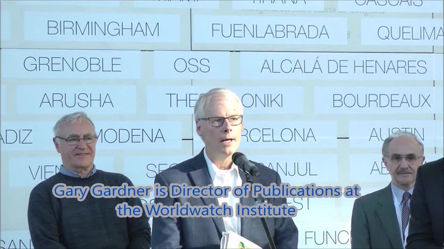 MUFPP 2017, Valencia -  Dr. Gary Gardner spoke about "Can a City Be Sustainable? State of the World"