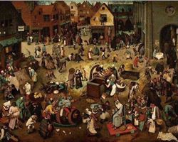 Pieter Brughel il Vecchio - La lotta fra Carnevale e Quaresima- 1559  