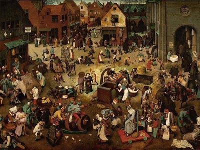 Pieter Brughel il Vecchio - La lotta fra Carnevale e Quaresima- 1559  