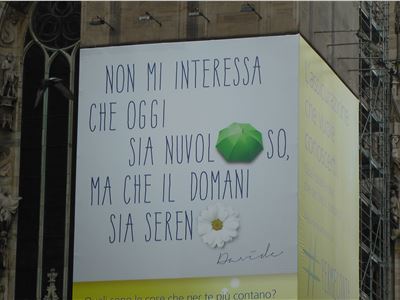 Pubblicita' curiosa.... sul Duomo di Milano
