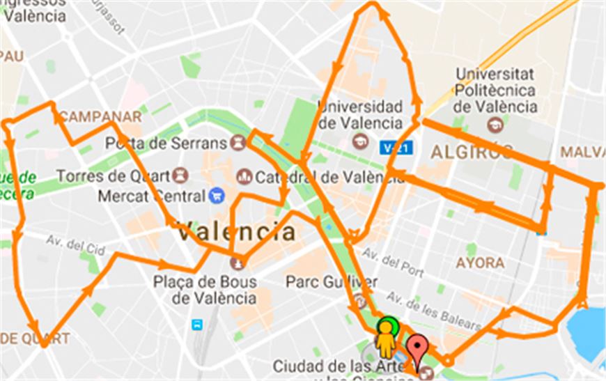 Recorrido de la Maratón Valencia Trinidad Alfonso EDP 2017 