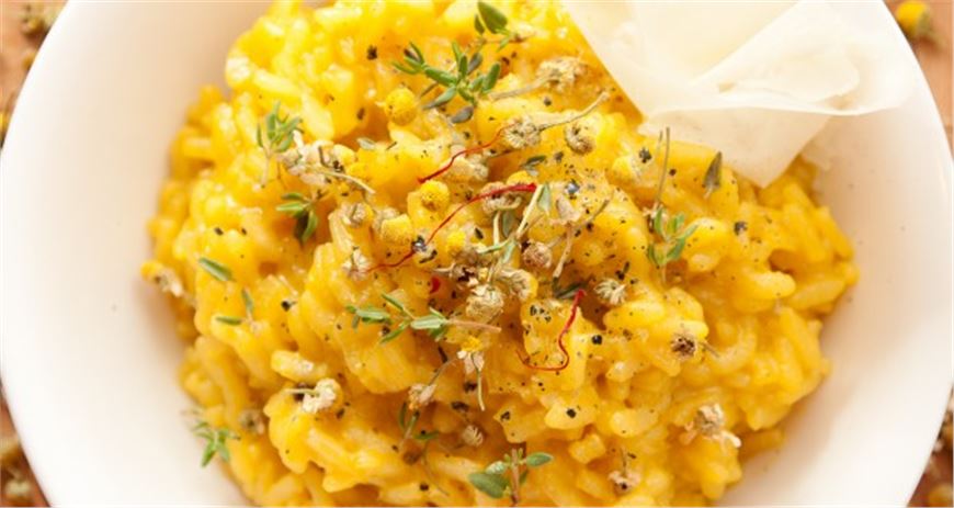 Risotto alla camomilla e raspadura (ricetta della settimana)