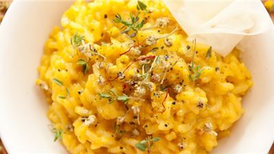 Risotto alla camomilla e raspadura (ricetta della settimana)