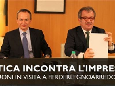 ROBERTO MARONI IN VISITA A FEDERLEGNOARREDO