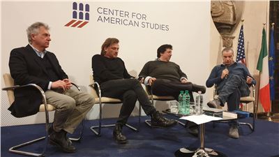Salvo Mizzi, Paolo Barberis, Gianmarco Carnovale e Paolo Cellini presso Centro Studi Americani per parlare di venture capital.
