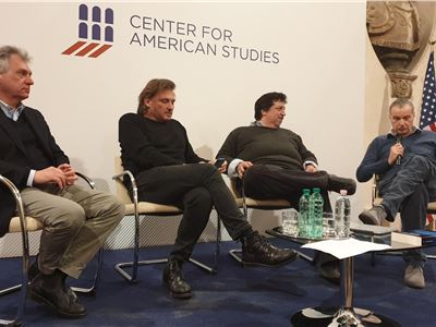 Salvo Mizzi, Paolo Barberis, Gianmarco Carnovale e Paolo Cellini presso Centro Studi Americani per parlare di venture capital.
