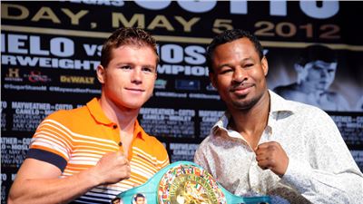 Saul "Canelo" Alvarez y Shane Mosley previo a su Combate en las Vegas