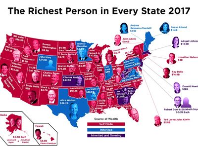 The Richest Americans in the Trump era, by State,