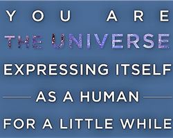 Tú eres el universo que se expresa a sí mismo, como humano, por un momento.