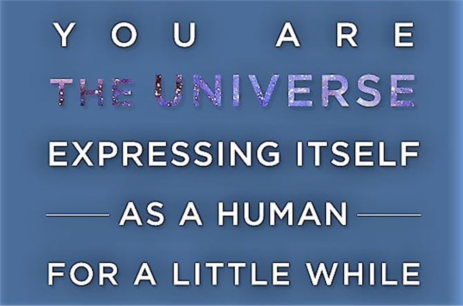 Tú eres el universo que se expresa a sí mismo, como humano, por un momento.