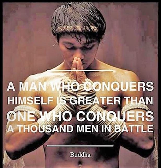 Un uomo che conquista se stesso è più grande di uno che conquista mille uomini in battaglia. Buddha